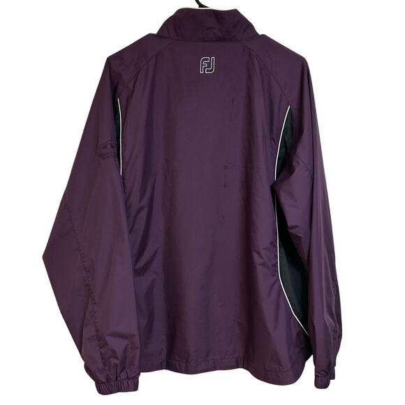 FootJoy Jacket Womens Purple Full Zip Lightweight Golf Rain Wind Vermont Size L - Picture 3 of 7